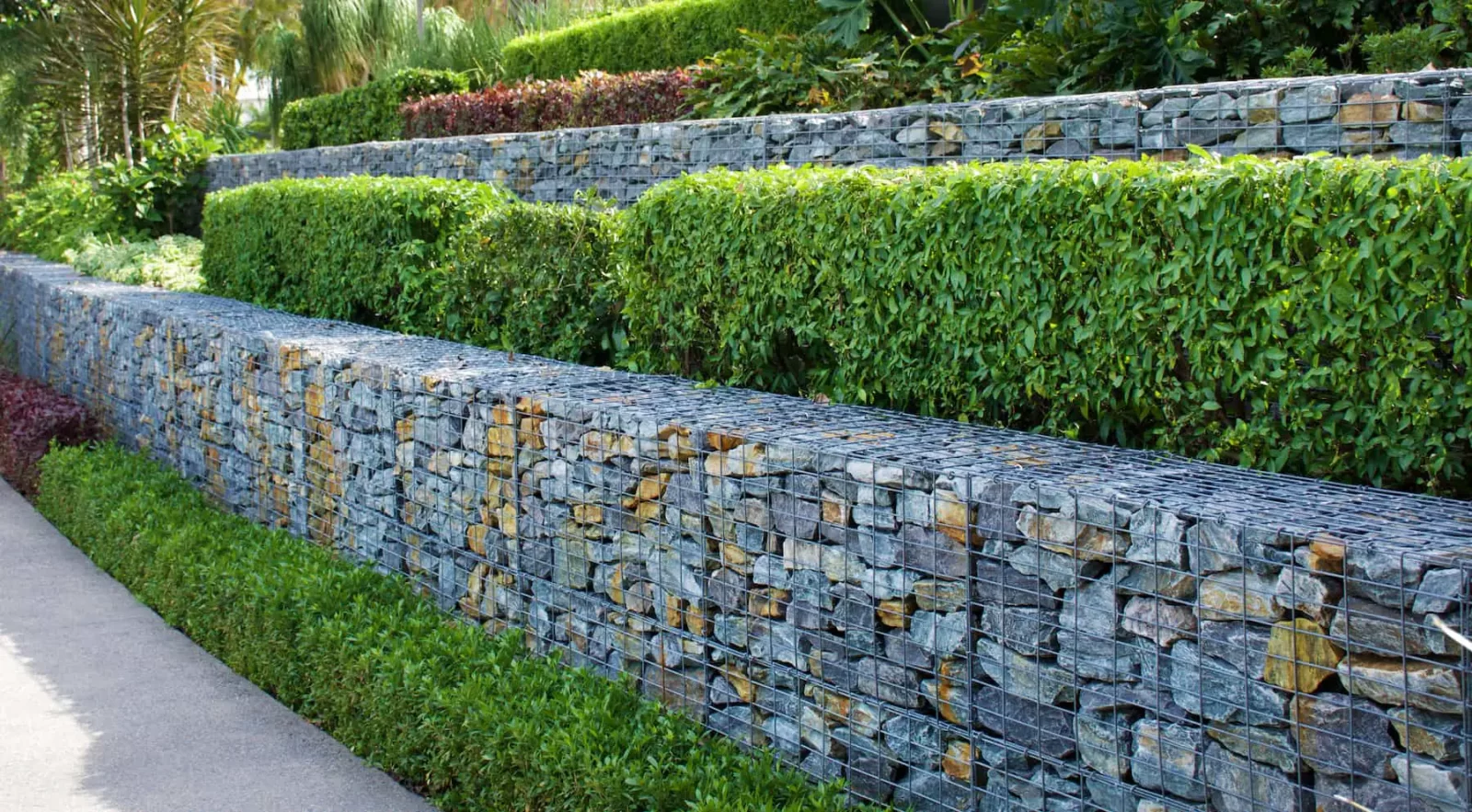 Gabion Wall in Garden - TAG Level