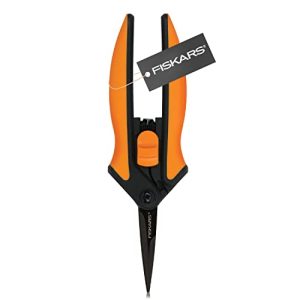 Fiskars Gardening Tools: Micro-Tip Pruning Shears, Non-Stick Precision-ground Blades, 6” Sharp Plant Scissors (399241-1001)