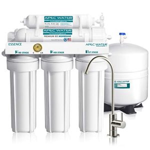APEC Water Systems ROES-50 Essence Series Top Tier 5-Stage Certified Ultra Safe Reverse Osmosis Drinking Water Filter System , White